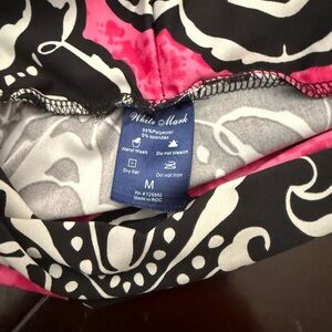 White Mark Black and Pink Wide Leg Pants